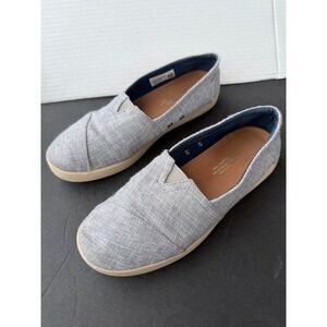 Toms Alpargata Plus Canvas‎ Light Gray Slip On Comfort Sneaker Comfort Shoes 8